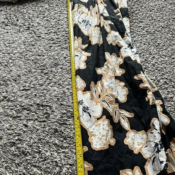 Evereve High Waisted Wide Leg Women M Boho Floral Festival Flowy Cottagecore 80s - Picture 6 of 7